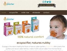 Tablet Screenshot of naturalpacifier.com